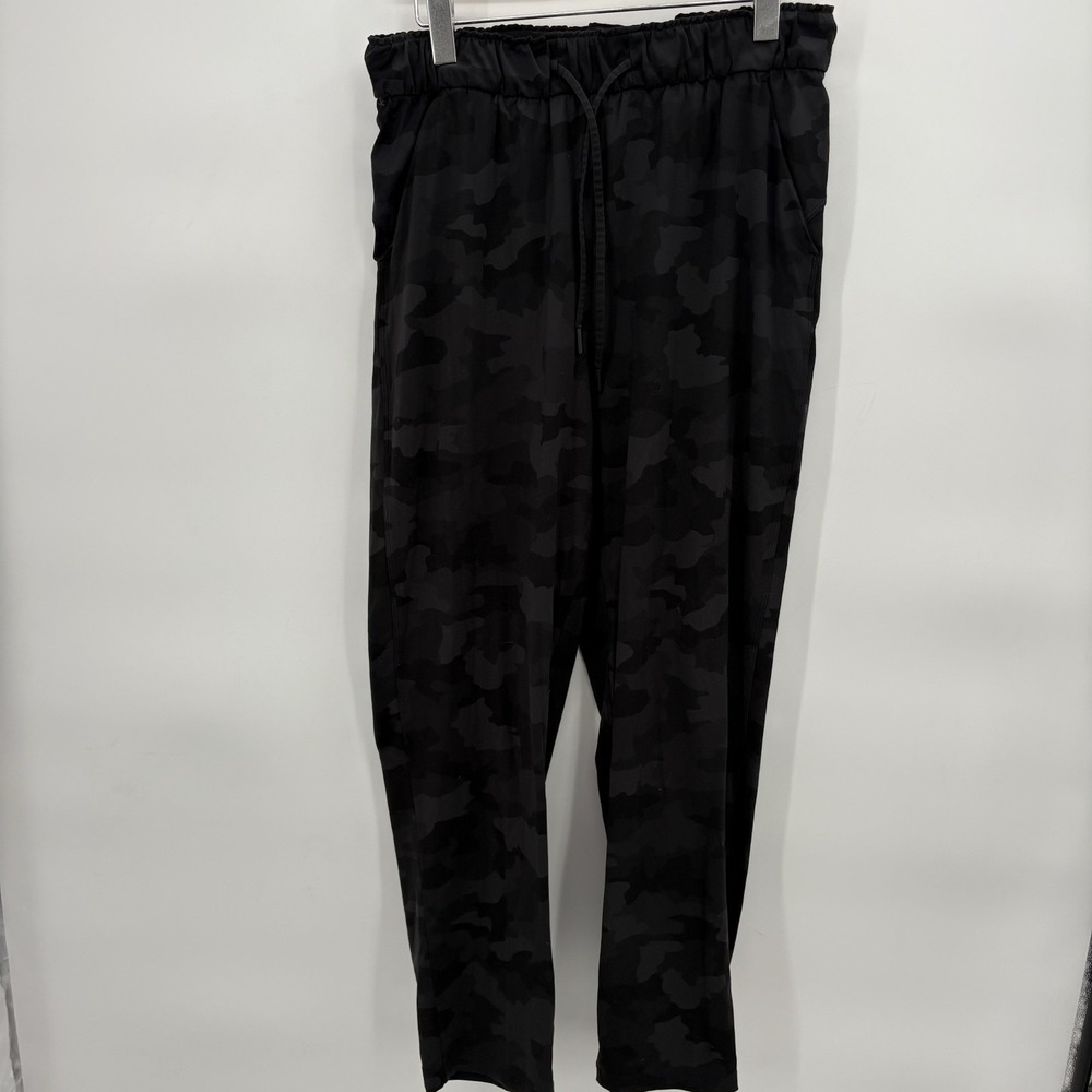 Lululemon Jogger Womens 8 Black Heritage Camo Stre‎ High Rise Full Length Pants